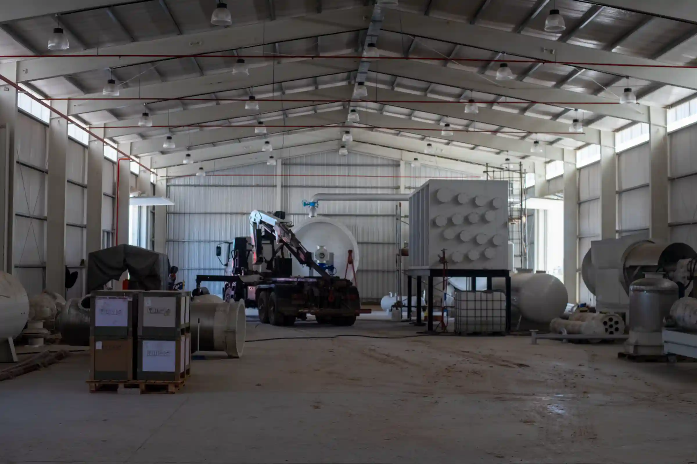Planta de Pirolisis en construcción en base operativa